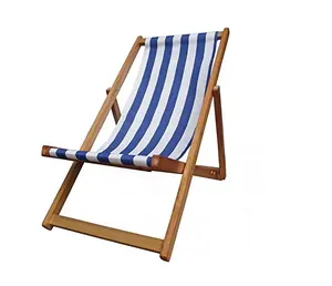 A mais alta qualidade certificado madeira fácil dobrável jardim praia cadeiras com 4 níveis reclináveis