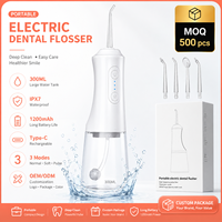 Nouvel Hydropulseur Dentaire Électrique Intelligent Portable avec Réservoir de 300 ml, Recharge USB Rapide, Étanche IPX7, pour le Blanchiment des Dents et des Gencives