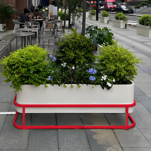 La boîte de pot de fleur en acier galvanisé personnalisable minimaliste moderne Herramientas convient à la conception commerciale de paysage. - Product Image 2