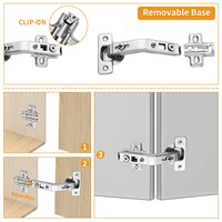 Elite 135 °   Charnières d'angle 3D réglables à fermeture amortie pour porte de meuble Lazy Susan, quincaillerie à recouvrement total