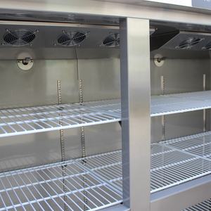 Yeni tasarım paslanmaz çelik 6 kapı çift sıcaklık dondurucu ticari dik mutfak buzdolabı özel dondurucu - Product Image 4