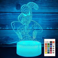 Saint valentin cadeau veilleuse chambre décor lumières veilleuse acrylique lampe spiderman 3d acrylique veilleuse