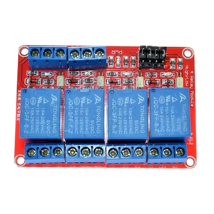 โมดูลรีเลย์ 4 ช่อง 5V แบบออปโตคัปเปลอร์ แยกสัญญาณระดับสูงและต่ำ ทริกเกอร์ไมโครคอนโทรลเลอร์ บอร์ดสีแดง - Product Image 4