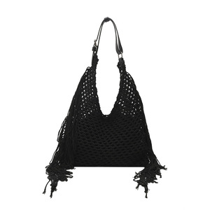 Nouveau <span class=keywords><strong>sac</strong></span> artisanal en corde <span class=keywords><strong>de</strong></span> coton ajouré pour femme, <span class=keywords><strong>sac</strong></span> décontracté à bandoulière en paille, grand <span class=keywords><strong>sac</strong></span> <span class=keywords><strong>de</strong></span> plage grande capacité - Product Image 1