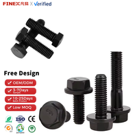 Vis à tête flangée ISO DIN6921 en acier au carbone, boulons à denture 5/8"-11 1/2"-13 3/4"-10 UNC, boulon à tête hexagonale M10 M16, produits de quincaillerie