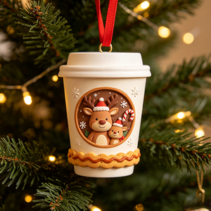 Ornement <span class=keywords><strong>de</strong></span> Noël <span class=keywords><strong>en</strong></span> résine <span class=keywords><strong>en</strong></span> forme <span class=keywords><strong>de</strong></span> tasse à café, chien chiot <span class=keywords><strong>en</strong></span> relief 3D, décoration suspendue pour sapin <span class=keywords><strong>de</strong></span> Noël, souvenir <span class=keywords><strong>de</strong></span> vacances mignon sur le thème des animaux <span class=keywords><strong>de</strong></span> compagnie - Product Image 2