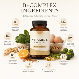 Private Label Vitamin B6 B7 B12 Capsules 60 Capsules/Bottle Hot Selling Adult Supplements <b>Metabolism</b> Boosting Not for Children - Product Image 5