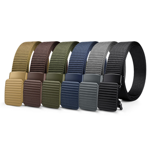 DF01 Cinturones de Lona para Hombre en Verde Khaki y Negro, Venta al Por Mayor, con Hebillas Metálicas Automáticas - Product Image 3