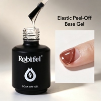 Robifel Gel de Base Élastique Peel-Off en Gros UV LED Soak Off pour Ongles, Gel Amovible Entièrement Décollable pour Salon de Manucure, OEM Marque Privée