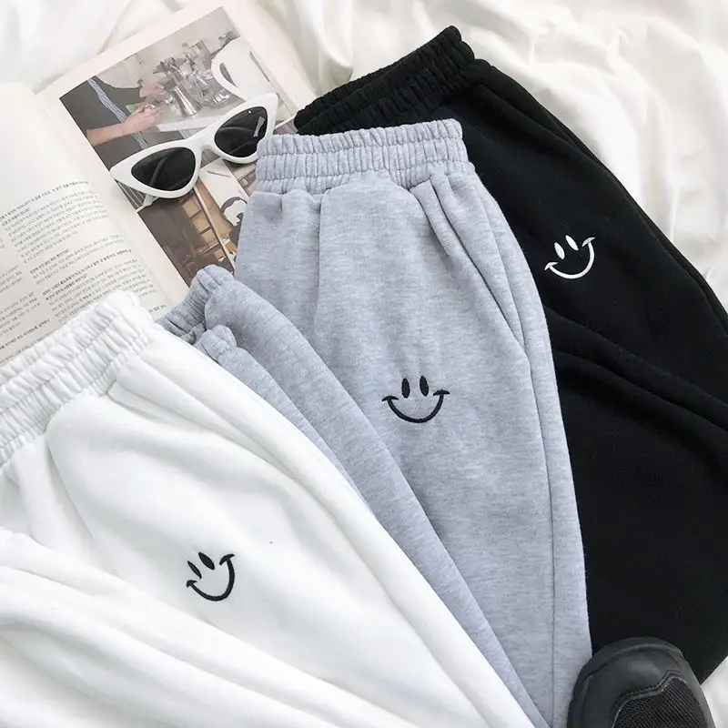 Sweatpants Women Gray Wide Leg Sweat Pants Custom Sweatcotton Casual Loose Baggy Pants