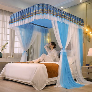 قضيب دليلي على شكل حرف U على شكل قصر به ثلاثة أبواب بكرة قماش ناموسية - Product Image 1