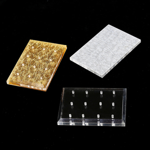Acrylic <b>Square</b> Nail <b>Drill</b> <b>Bit</b> Holder Portable Transparent Display Board Salon Manicure Nail Art Storage Organizer Tool Stand - Product Image 2