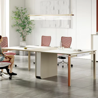 Tables avec Interrupteur Prise Ronde Moderne De Chambre Tables En Forme De U 8 Personnes Pliable Microphone Modulaire Couvre Bureau De Conférence