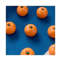 100 Buah Patung Jeruk Resin Mini Buatan 16*18MM Ornamen Buah Jeruk Seperti Asli untuk Dekorasi Pesta Dapur Rumah Natal