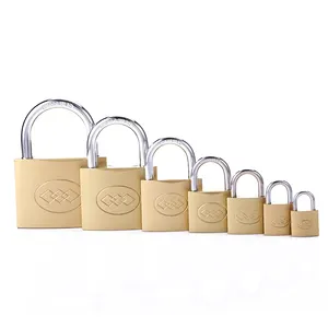 工厂定制Tri-Rhomb短黄铜彩绘挂锁门箱锁
