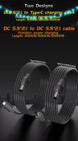 Mini Cable para Starlink Mini USB C a DC Cable de alimentación a prueba de agua 100W Entrada 20V USB Tipo C a DC Cable