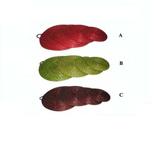 Vente chaude À La Main Vietnam Seagrass et Jacinthe D'eau Napperon Rond Mixte Tissage Bambou Crochet Décoration Accessoires - Product Image 1