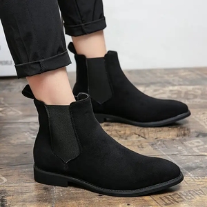 Giày boots nam cao cổ mũi nhọn, size lớn 38-48, màu đỏ đen nâu be - Product Image 2