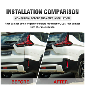 สำหรับ MITSUBISHI XPANDER CROSS <span class=keywords><strong>ATTRAGE</strong></span> MIRAGE ไฟสะท้อนแสงกันชนหลังแบบ LED 2 ชิ้น ไฟ DRL ไฟเลี้ยวแบบไดนามิก ไฟเบรก ไฟเดย์ไลท์ - Product Image 3