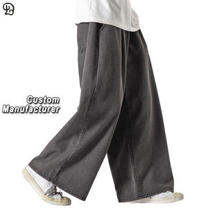 <span class=keywords><strong>Pantalones</strong></span> Vaqueros de Mezclilla Extra Grandes para Hombre, Corte Holgado, Pierna Ancha, Cintura Elástica, Estilo Casual, Ropa <span class=keywords><strong>Urbana</strong></span> de Moda, Prenda Inferior Informal para Uso Diario - Product Image 1