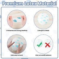 Ballons imprimés nuages transparents avec ballon en aluminium nuageux pour fête d'anniversaire sur le thème du ciel, baby shower, décorations de mariage