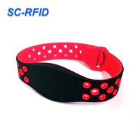 Hochwertige Verstellbare RFID-Silikonarmbänder 125kHz 13,56MHz mit Sublimationsdruck-Logo Armbänder
