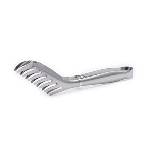 Pinces de cuisine en acier inoxydable 430 de 9 pouces avec dents, ustensiles de cuisine, pinces <span class=keywords><strong>à</strong></span> <span class=keywords><strong>spaghetti</strong></span>, salade, barbecue, viandes, pinces de service, vente en gros - Product Image 1
