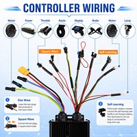 Kit de conversion de vélo électrique haute puissance 72V 5000W, jante en alliage bleue MTX, moteur de moyeu arrière, contrôleur KT, écran LCD S966, Plug and Play