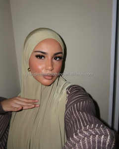 مصنوعة خصيصًا حجاب جيرسيه ممتاز فريد أو حجاب نسائي عصري من حجر الراين جيرسيه وشاح عرقي ميرشي باندا مخصص - Product Image 2