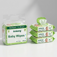 Lingettes pour bébé ultra-pures OEM ODM, lingettes nettoyantes jetables pour bébé, pack de voyage, vente en gros