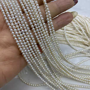 Perlas Pequeñas Naturales de Agua Dulce WENCHI 1195, 2-3 mm, Cuentas Sueltas Blancas - Product Image 6