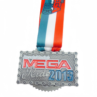 Malaisie Finisher Cycling Medal Design Antique Silver 3D Track Cycling Challenge Race Ride Medal Prix commémoratif personnalisé