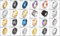 Beiyan Best Seller Bague en Acier Inoxydable Brillant Personnalisable, Bijoux en Gros pour Mariage et Fête, Hommes et Femmes