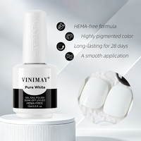 Ensemble de vernis gel noir et blanc Vinimay, normes européennes, sans HEMA ni TPO, livraison rapide, gel de base classique pour la couleur des ongles, pour le nail art