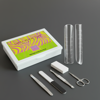 Extensiones de Uñas de Plástico Transparentes de Longitud Media, 240 Piezas/Caja, de Alta Calidad, Marca Winsome Beauty, con Pegamento