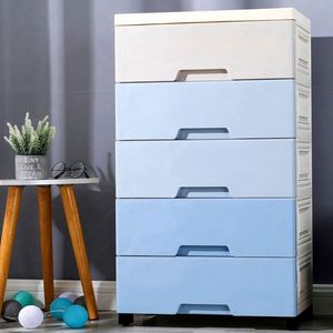 Armario de Almacenamiento Infantil de Plástico de 3 Niveles, Moderno y Sostenible, con Cajones, Organizador de Ropa para Sala de Estar, Color Degradado Europeo, Marca Haogle - Product Image 2