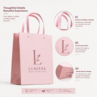 Sac de transport en carton personnalisé de luxe, imprimé et estampé à chaud en or, pour le branding des boutiques de mode haut de gamme