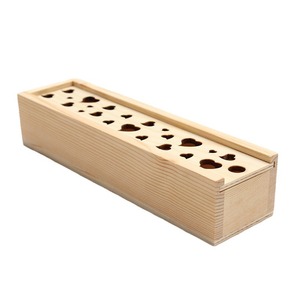 Caja de Almacenamiento de Madera con Forma de Corazón, Extraíble, Rectangular, Pequeña, Organizador de Joyas de Escritorio, Caja para Lápices y Artículos de Papelería, 21x5.5x4.5cm - Product Image 5