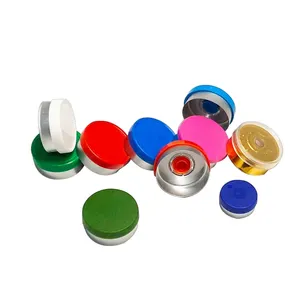 20 مللي متر فليب الألومنيوم البلاستيك مجموعة أغطية بلاستيك متعددة الألوان والأحجام للمضادات الحيوية