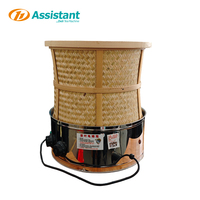 DELI ASSISTANT DL-6CHBL-40 900W Tambour de torréfaction de thé électrique en bambou 2kg, petit torréfacteur de thé, four à air chaud 30-150 pour feuilles de thé