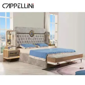 Popular Luxury King Size Furnitures Wood Furniture High End Full Bedroom Set