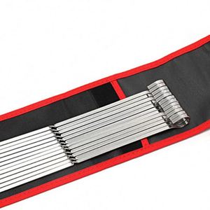 Brochetas de Acero Inoxidable para Barbacoa de 31 cm, Paquete de 12 Brochetas Planas de Metal Reutilizables para Asar - Product Image 3