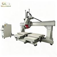 Máquina Router CNC Automática de 5 Ejes Económica para Grabado y Corte de Madera con Mesas Dobles