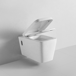 <span class=keywords><strong>WC</strong></span> suspendu en céramique à citerne dissimulée, à sortie verticale (P-trap), économique, pour salles de bain résidentielles et de villas - Product Image 1