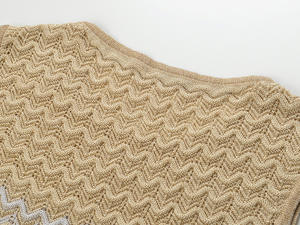 Abiti lunghi alla moda da donna con colletto rotondo lavorato a <span class=keywords><strong>maglia</strong></span> 2024 <span class=keywords><strong>blu</strong></span> estivo senza maniche per le vacanze - Product Image 5