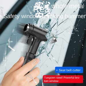 Nuovo Martello di Sicurezza Nero Multifunzione in Metallo Puro per Rompere i Vetri dell'<span class=keywords><strong>Auto</strong></span> e Salvare la Vita - Product Image 3