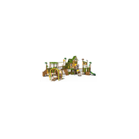 Structure de jeu multifonctionnelle en bois Robinia pour la maternelle, toboggan en bois pour enfants, ensemble de jeux d'extérieur