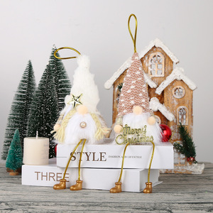 Decoraciones Navideñas, Gorro de Peluche con Lentejuelas, Muñeco de Rudolph con Luz, Gnomo Nórdico, <span class=keywords><strong>Hombre</strong></span> del Bosque, Figura de Dibujos Animados de Plástico - Product Image 2