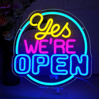 Enseigne néon LED personnalisée ouverte 24h/24 pour bar, atelier de réparation de chaussures, maison et hôtels, alimentation USB, éclairage multicolore