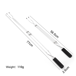Lò Sưởi Ngoài Trời Phụ Kiện Lửa Trại <span class=keywords><strong>Marshmallow</strong></span> Hoặc Hot Dog Rang Gậy Kính Thiên Văn Xoay Dĩa Bộ 2 - Product Image 5